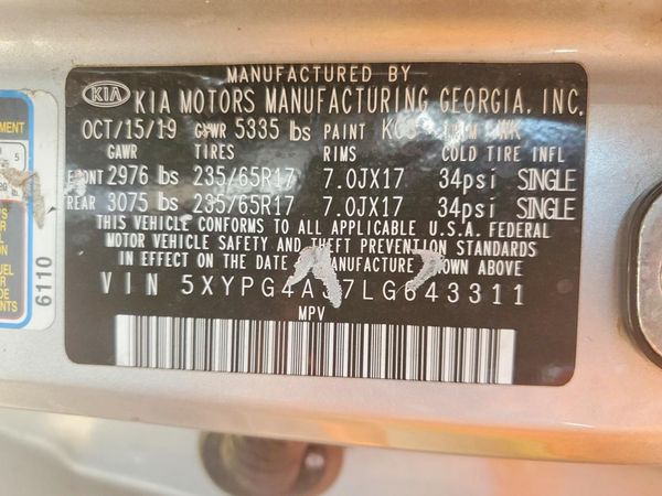 2020 KIA SORENTO L, LX, S