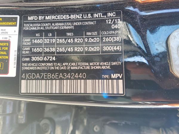 2014 MERCEDES-BENZ ML ML63 AMG 4-MATIC