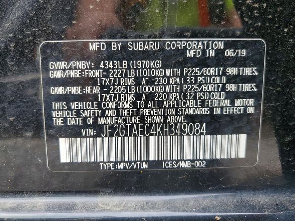 2019 SUBARU CROSSTREK