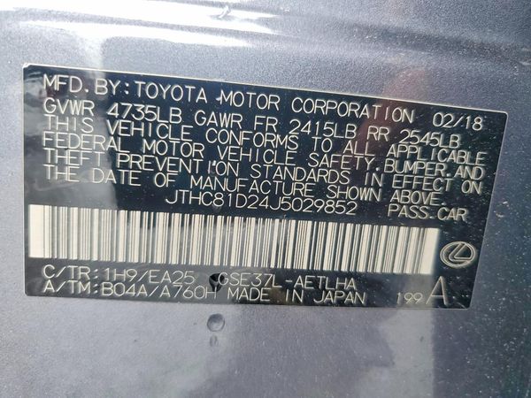 2018 LEXUS IS