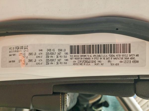 2016 JEEP CHEROKEE Latitude/Longitude/North