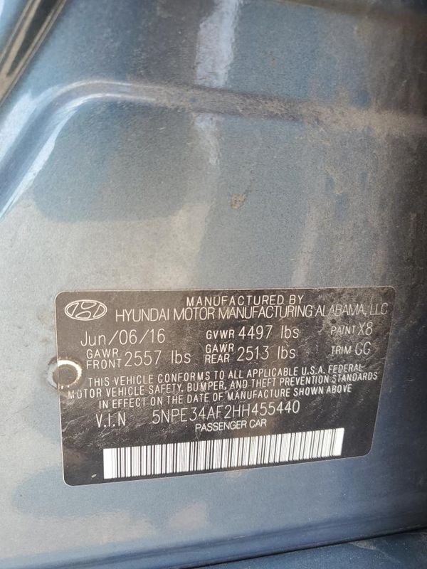 2017 HYUNDAI SONATA