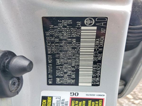 2015 TOYOTA COROLLA L/LE