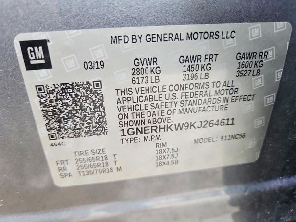 2019 CHEVROLET TRAVERSE LT