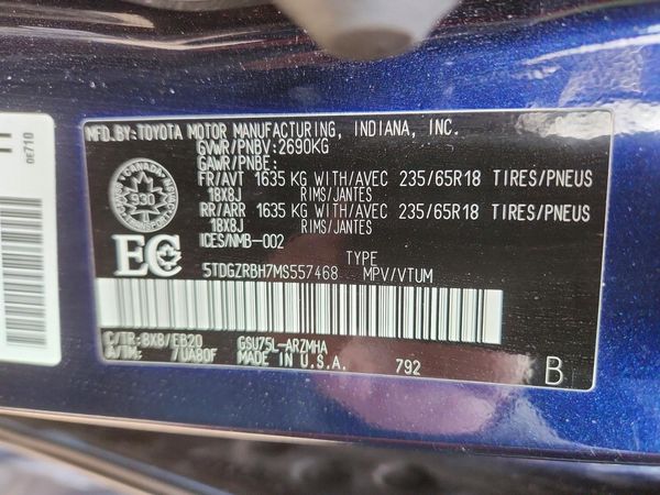 2021 TOYOTA HIGHLANDER