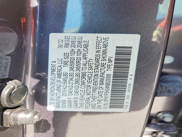 2022 HONDA PILOT SE