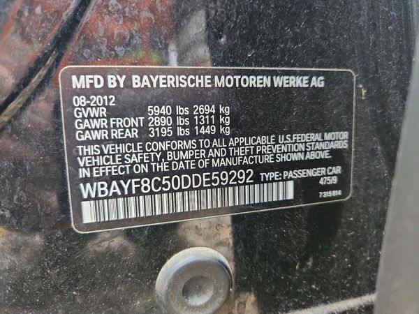 2013 BMW 750
