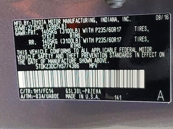 2017 TOYOTA SIENNA LE Mobility/LE