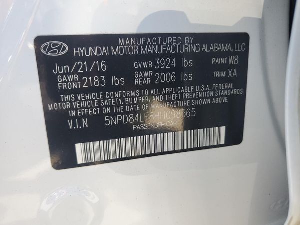 2017 HYUNDAI ELANTRA