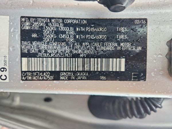 2016 TOYOTA 4RUNNER Base Grade