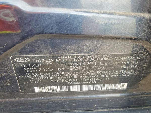2013 HYUNDAI SONATA