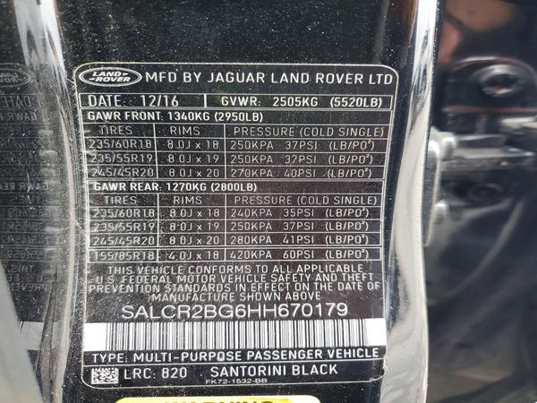 2017 LAND ROVER DISCOVERY SPORT HSE