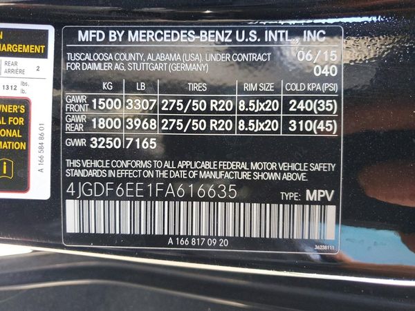 2015 MERCEDES-BENZ GL GL450