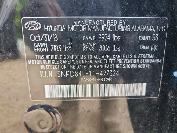2019 HYUNDAI ELANTRA