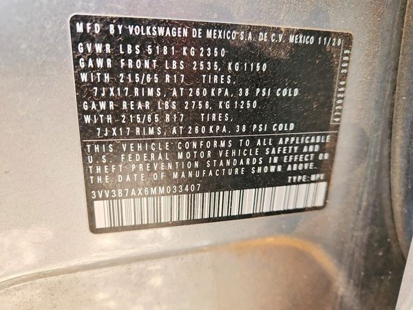 2021 VOLKSWAGEN TIGUAN SE, SE R-Line Black, SEL