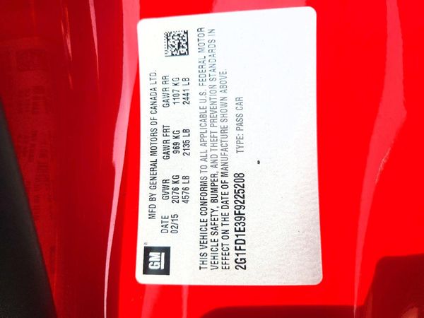 2015 CHEVROLET CAMARO 1LT