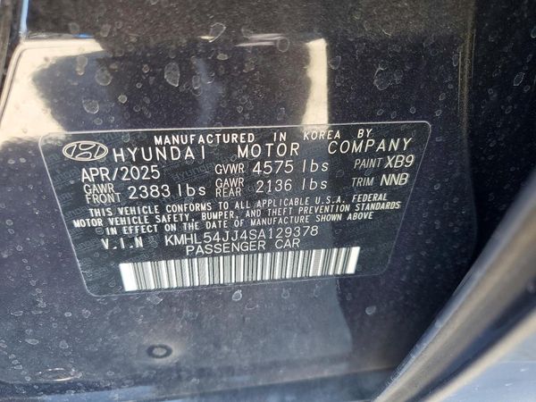 2025 HYUNDAI SONATA Limited — VINS