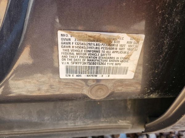 2014 HONDA PILOT EXL-N — VINS