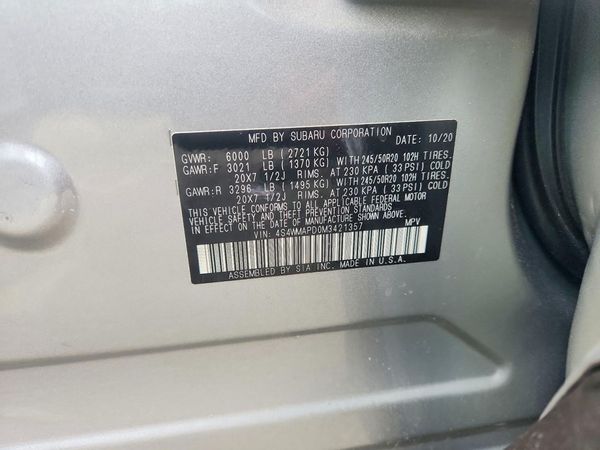 2021 SUBARU ASCENT