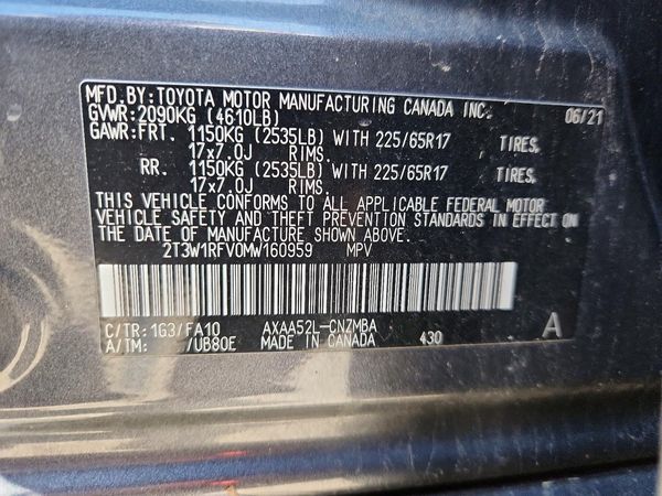 2021 TOYOTA RAV4