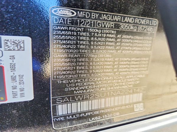 2022 LAND ROVER RANGE ROVER SPORT HSE Silver Edition