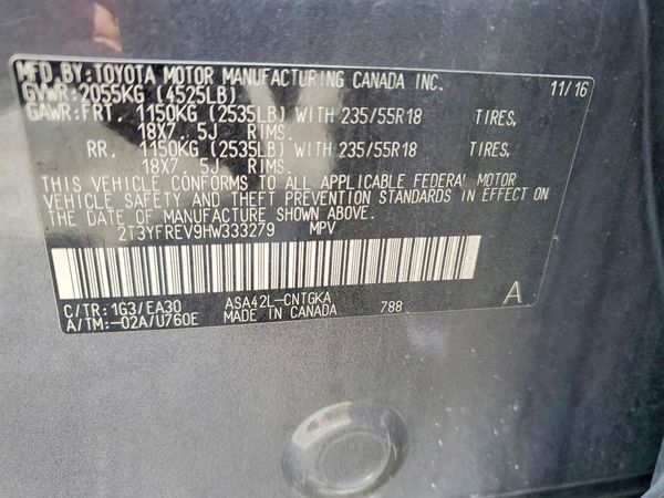 2017 TOYOTA RAV4 Ltd/Platinum