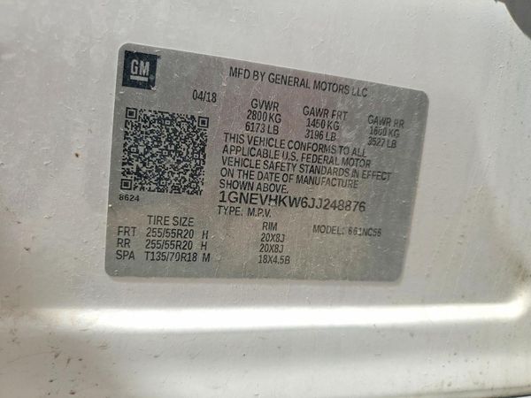 2018 CHEVROLET TRAVERSE LT