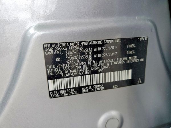 2017 TOYOTA RAV4 XLE