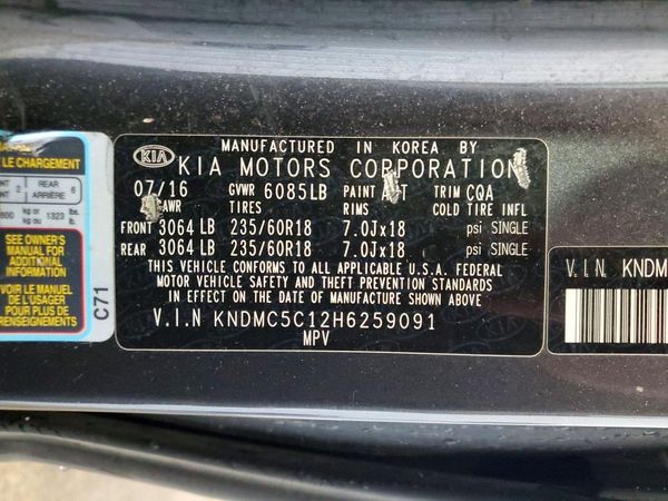 2017 KIA SEDONA