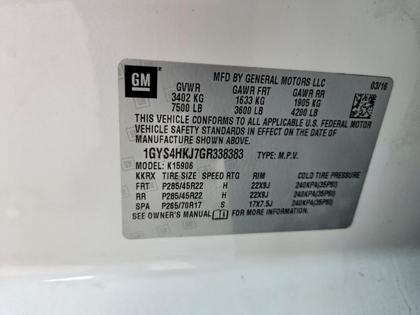 2016 CADILLAC ESCALADE