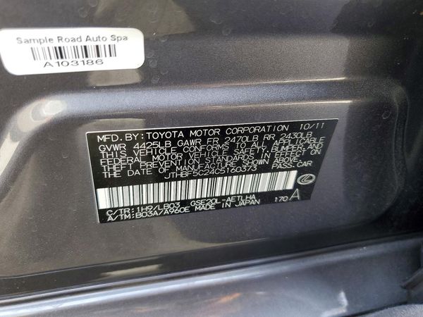 2012 LEXUS IS