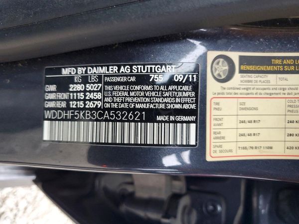 2012 MERCEDES-BENZ E