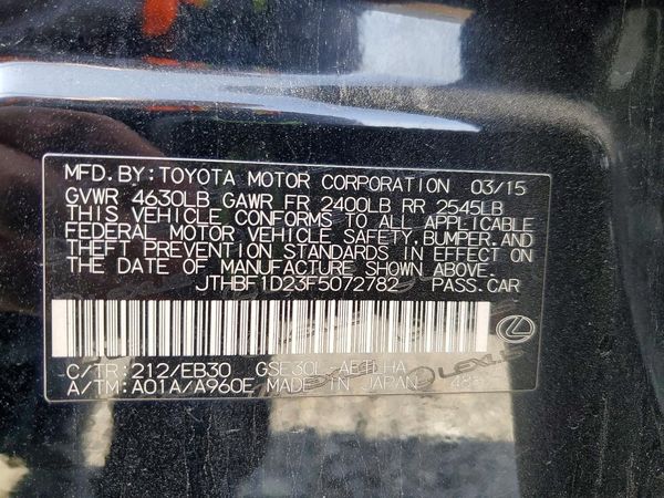 2015 LEXUS IS 250