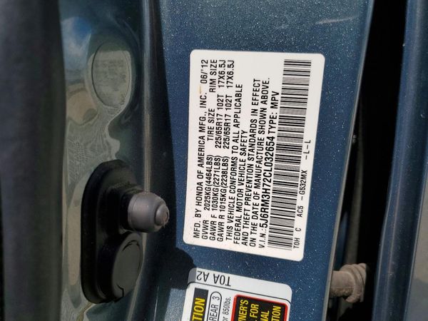 2012 HONDA CRV EX-L