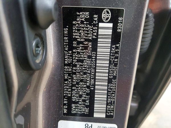 2015 TOYOTA CAMRY