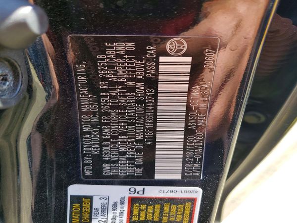 2017 TOYOTA CAMRY LE/SE/XLE/XSE