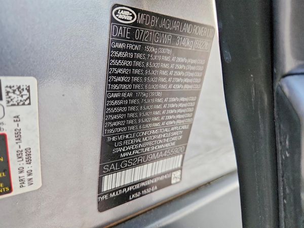 2021 LAND ROVER RANGE ROVER HSE Westminster Edition