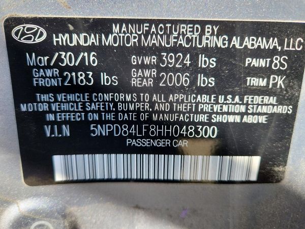 2017 HYUNDAI ELANTRA