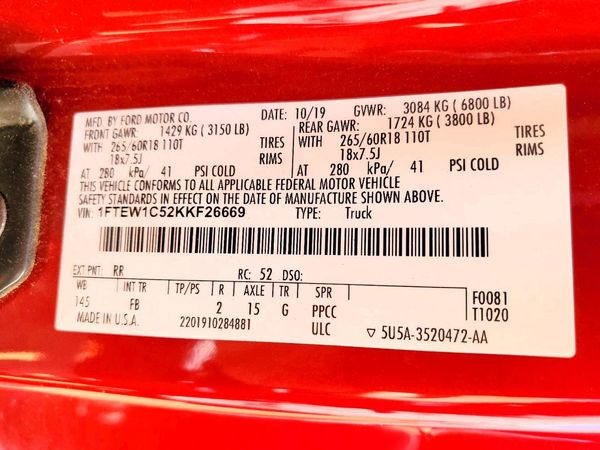 2019 FORD F150
