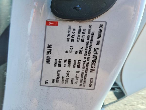 2018 TESLA MODEL 3 — VINS