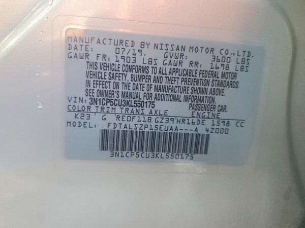 2019 NISSAN KICKS — VINS
