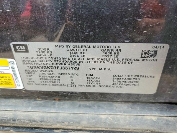 2014 CHEVROLET TRAVERSE 1LT