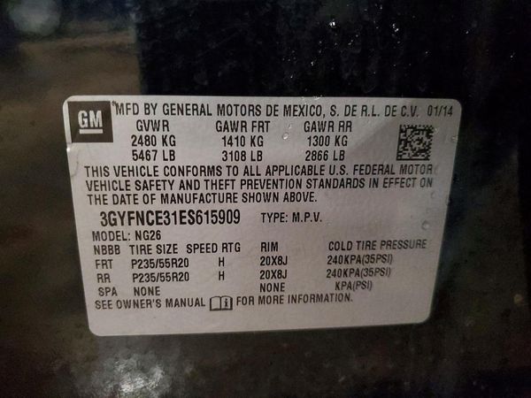 2014 CADILLAC SRX