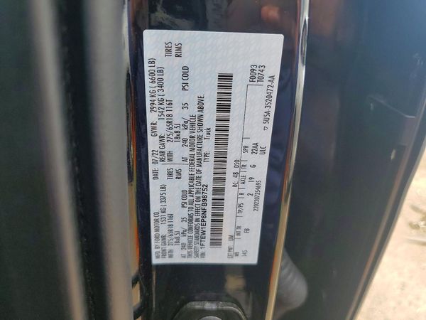 2022 FORD F150 SuperCrew
