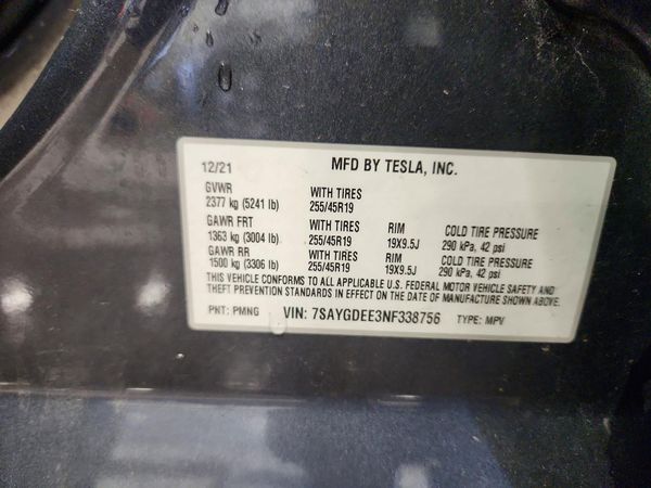 2022 TESLA MODEL Y