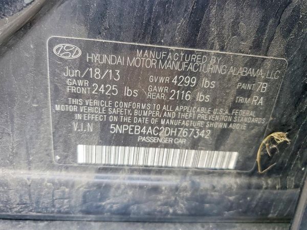 2013 HYUNDAI SONATA