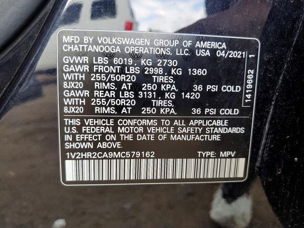 2021 VOLKSWAGEN ATLAS 4Motion SE w/ Tech