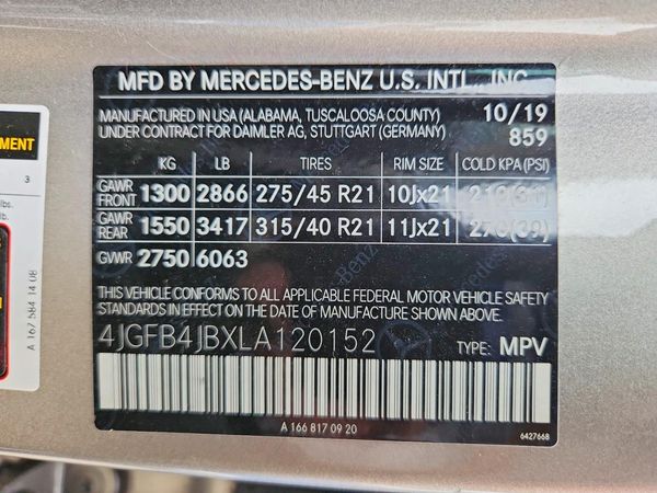 2020 MERCEDES-BENZ GLE GLE350