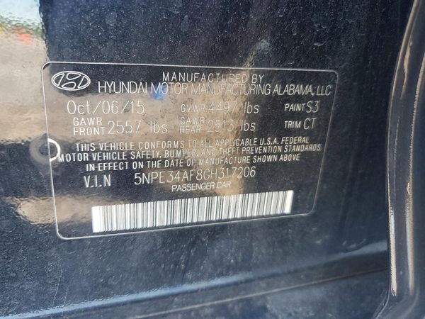 2016 HYUNDAI SONATA