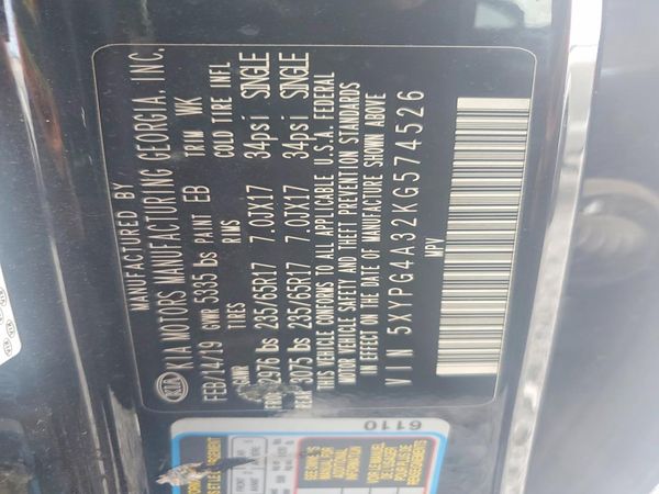 2019 KIA SORENTO L, LX, S
